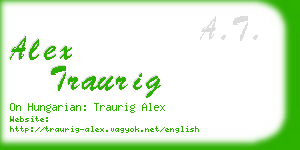 alex traurig business card